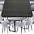 Modern Alina Dining Chair and Sheffilton Table Set 3D model small image 3