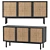 Natural Rattan Oak Sideboard - Pavia 3D model small image 2