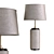 Sleek Heyward Table Lamp: Handcrafted Elegance 3D model small image 1