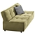 Modern 3-Seater Sofa Bed 3D model small image 3