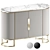 Sleek White Marble Sideboard 3D model small image 1