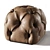 Luxury Leather Pouf Set 3D model small image 4