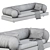 Natuzzi Block: Modern Italian Sofa 3D model small image 3