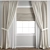 Premium Polygonal Curtain Model 3D model small image 1