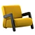 Sleek Comfort Base Easy Chair 3D model small image 1
