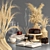 Elegant Pampas & Wheat Decor Set 3D model small image 2