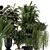 Ferm Living Indoor Plants: Bau Pot Large - Set 552 3D model small image 2