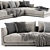 Elegant Poliform Bristol Sofa 3D model small image 2