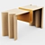 Elegant Cloth Coffee Table 3D model small image 1