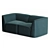 Organic Comfort: Flora 2-Seater Sofa 3D model small image 1
