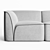 Organic Comfort: Flora 2-Seater Sofa 3D model small image 6