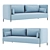 Modern ColourForm Two-Seater Sofa 3D model small image 1