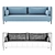 Modern ColourForm Two-Seater Sofa 3D model small image 3