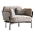  Sleek Sussex Armchair: Contemporary Comfort 3D model small image 1