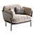  Sleek Sussex Armchair: Contemporary Comfort 3D model small image 3