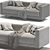 Modern 2 Seater Sofa: Tyrell 02 3D model small image 4