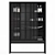 Sleek Sliding Black Cabinet 3D model small image 3