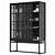 Sleek Sliding Black Cabinet 3D model small image 4