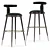 Elegant Corona Bar Chair 3D model small image 1