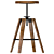 Rustic Brown Stool: Folly 3D model small image 1