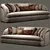 Elegant Portofino Cantori Sofa 3D model small image 1