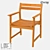 Tikovoe Wooden Chair - 1563 Model 3D model small image 1