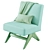 COSMO Armchair Vision: Sleek Comfort 3D model small image 15