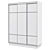 Practitioner 3-Door Sliding Wardrobe 3D model small image 2