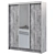 Atelier Light 3-Door Sliding Wardrobe 3D model small image 1