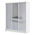 Modern Sliding Wardrobe 3-Door Blanc 3D model small image 1