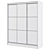 Blanc 3-Door Sliding Wardrobe: Elegant and Spacious 3D model small image 2