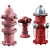 Urban Hydrant Collection: Detailed & High Poly 3D model small image 1