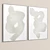 Plaster Frame Set: 2 Paintings, 5 Materials 3D model small image 5