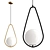 Modern Design Hoop Drop Pendant 3D model small image 1