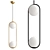 Modern Duo Hoop Pendant Light 3D model small image 1