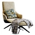 Classic Kensington Molteni&C Armchair 3D model small image 1