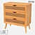 LoftDesigne 7135 Wood Chest of Drawers 3D model small image 1