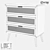 LoftDesigne 7135 Wood Chest of Drawers 3D model small image 2