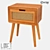 Modern Wooden Nightstand with LoftDesigne 7137 Model 3D model small image 1