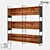 Industrial Pine Wood and Metal Shelving Unit 3D model small image 1