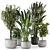  Rusty Concrete Pot Indoor Plants - Set 561 3D model small image 1