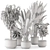  Rusty Concrete Pot Indoor Plants - Set 561 3D model small image 7