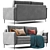 Svaut Velvet Grey Sofa: Modern Elegance 3D model small image 5