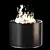 Elegant Fire Pit with Hood 3D model small image 4