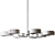 Sleek Axle Nickel Chandelier 3D model small image 7