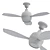 Elegant Bordeaux 52" Ceiling Fan 3D model small image 3