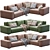 Modern Cross Design Sofa 3D model small image 2