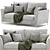 Luxury Legend Fabric Sofa 3D model small image 2