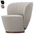 Elegant Pearl Armchair: Luxurious and Comfortable 3D model small image 4