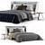 Sleek and Stylish Minotti Reeves Bed 3D model small image 2